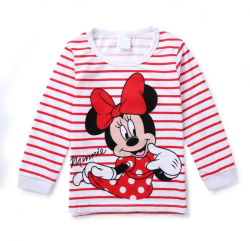 Pijama menina tons vermelho Minnie 1-2 anos - NOVO
