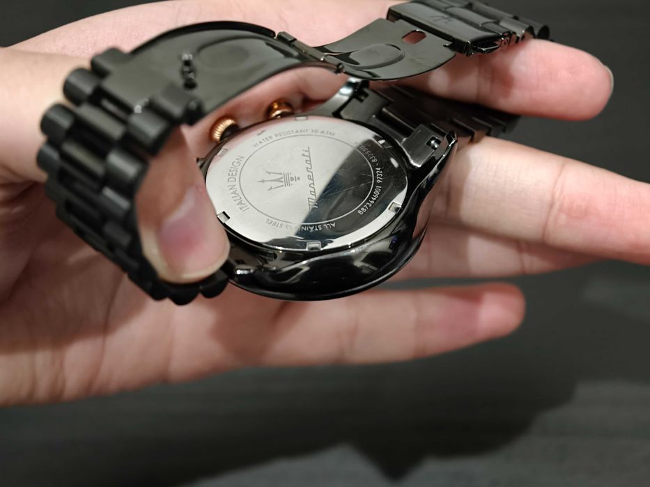 Relógio Maserati Tradizione 45mm - Black Dial (Black/Rose Gold)