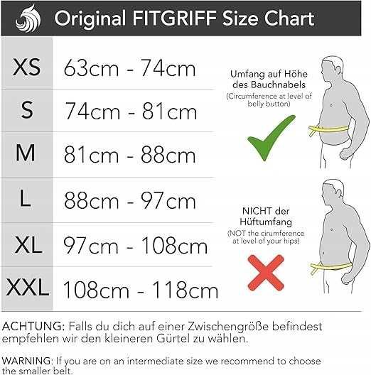 Klasyczny Pas do podnoszenia ciężarów FITGRIFF V1 czarny XXL