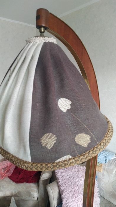 Винтажный  торшер абажур тумба с лампой ГДР