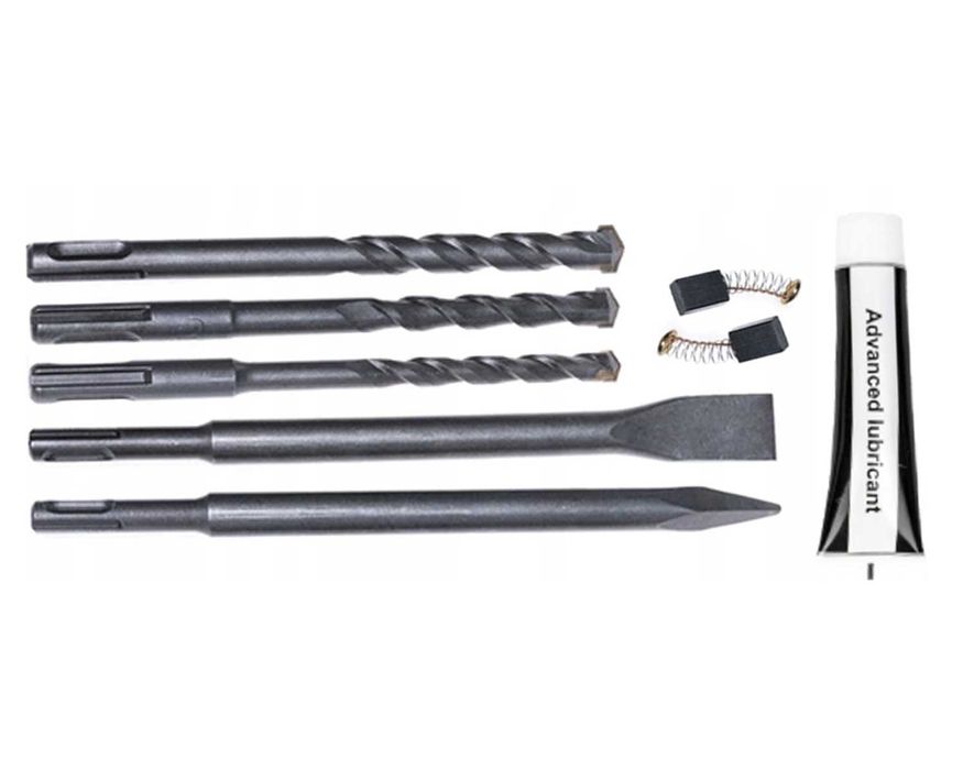 MŁOTOWIERTARKA Wuber 1100W Młot Udarowy 5J Walizka Wiertła Kucie NOWY