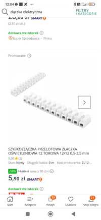 Złączka,kostka elektryczna 12 torowa 4mm i 6mm