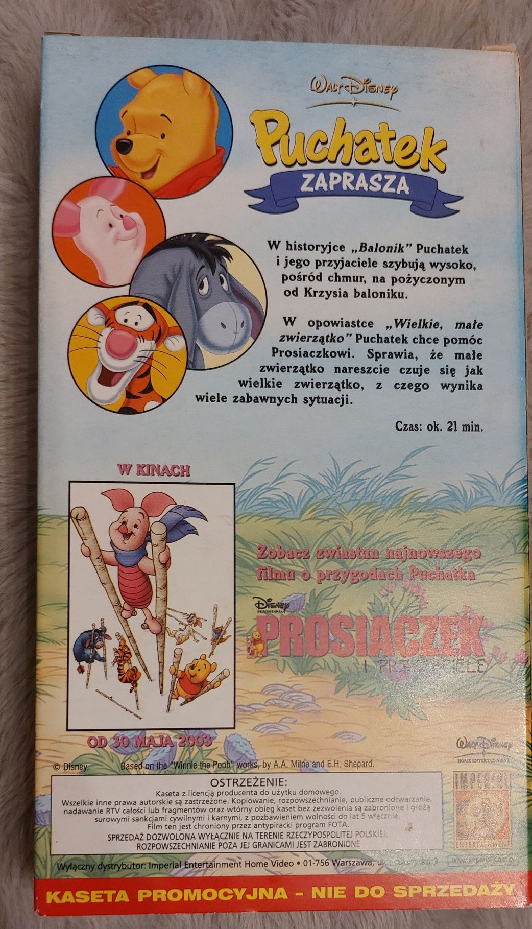 Puchatek zaprasza kaseta vhs