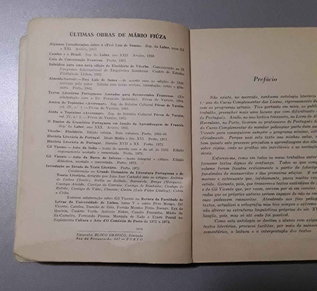 Clássicos Portugueses - Século XVI - Mário Fiúza, 1 Volume