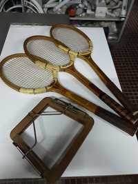 Conjunto de 3 raquetes antigas + proteção