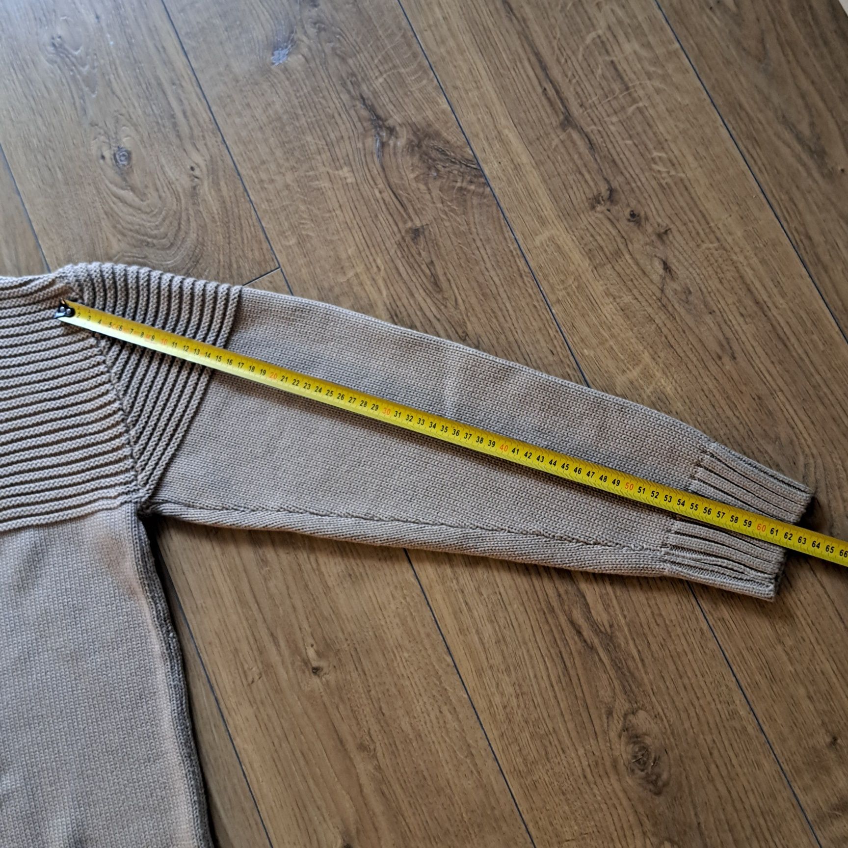 Beżowy sweter męski C&A Clockhouse XXL – gruby splot, modny fason