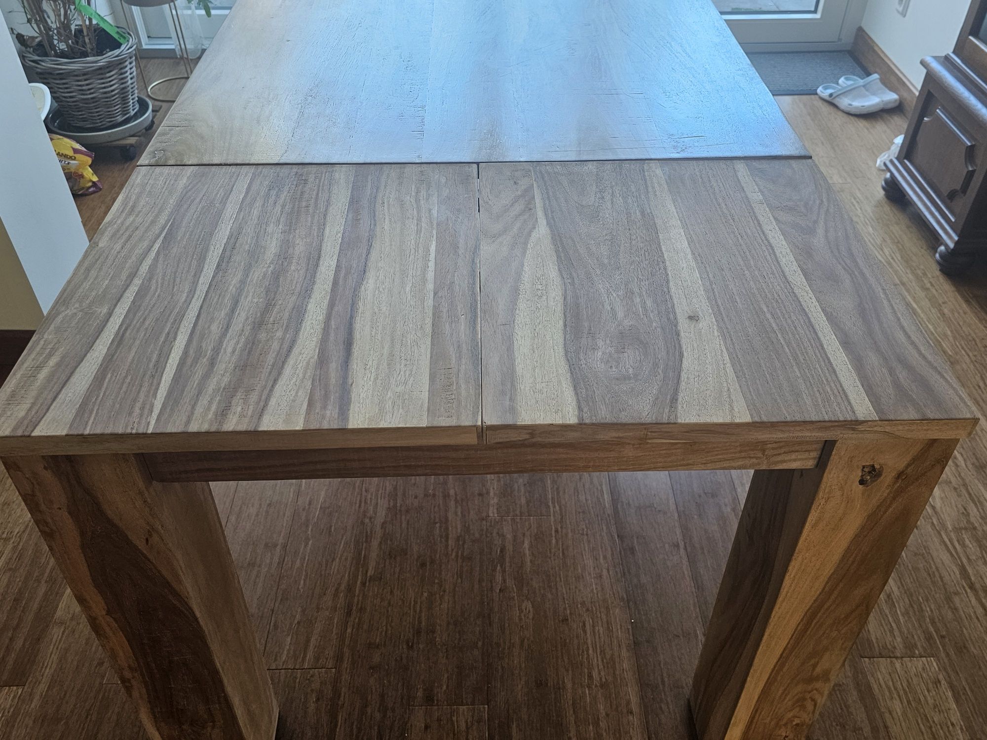 Unikatowy drewniany stół rozkładany 160/210x90x77 z mango