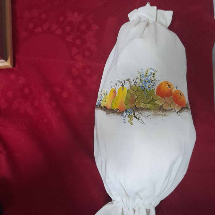 Puxa sacos(saco pintado à mão  para guardar sacos)