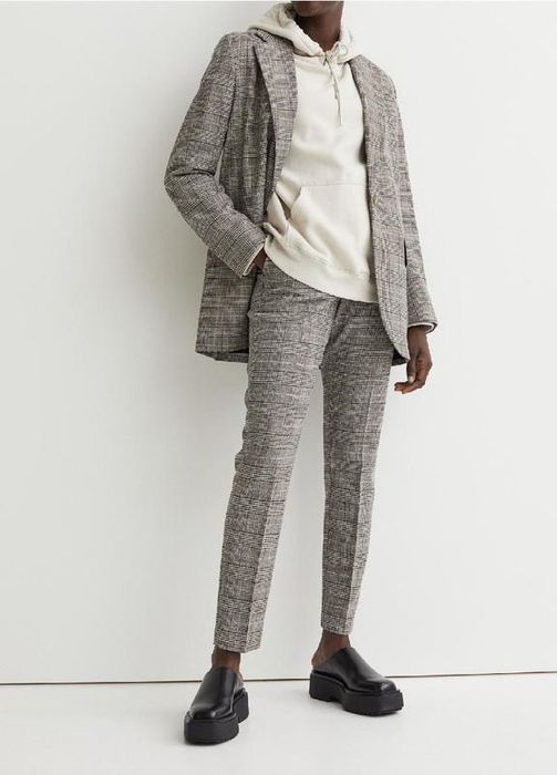 Пиджак / жакет в клетку оверсайз h&m