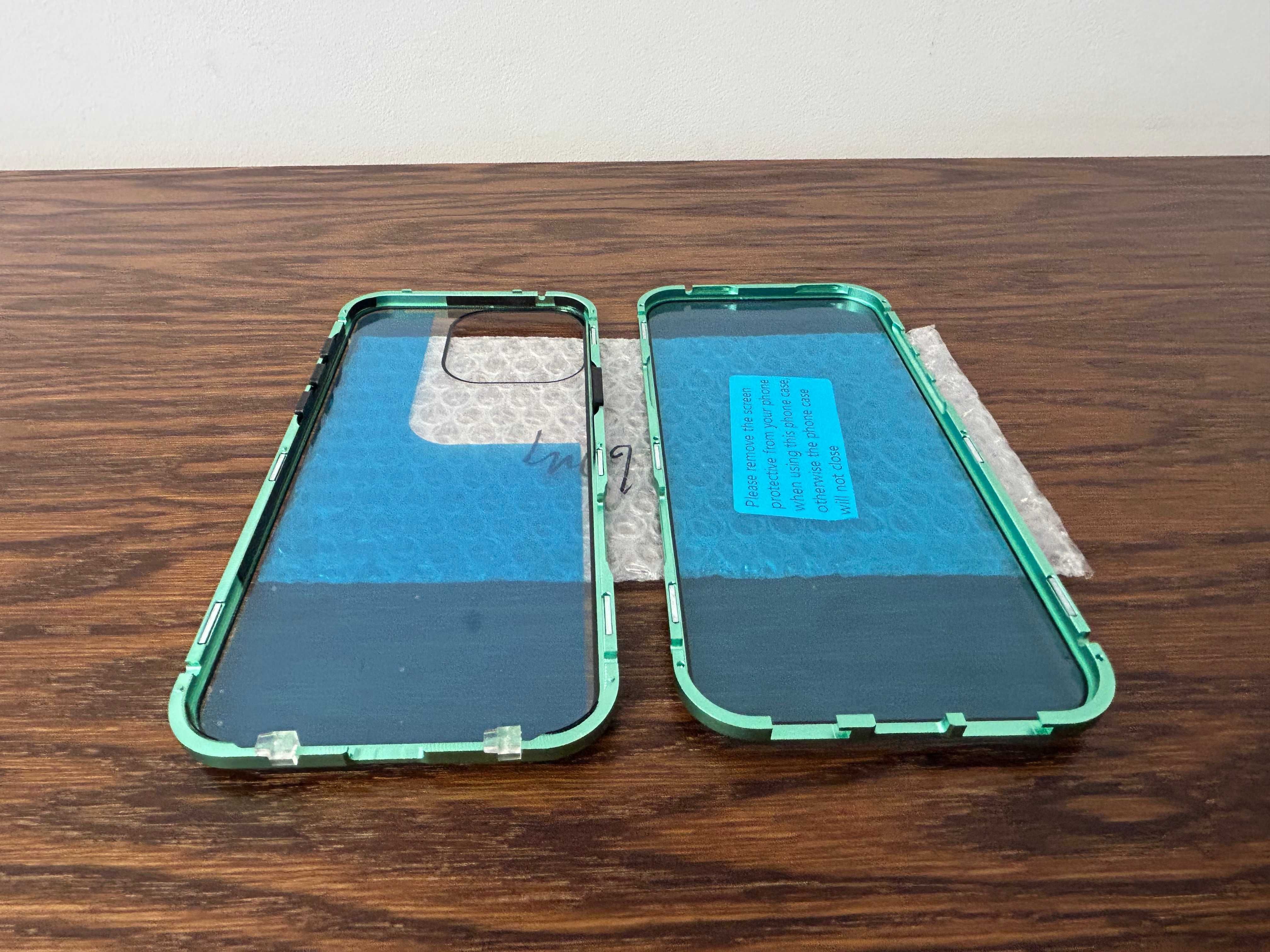 iPhone 16 PRO MAX case etui metalowe magnetyczne dwustronne szkło