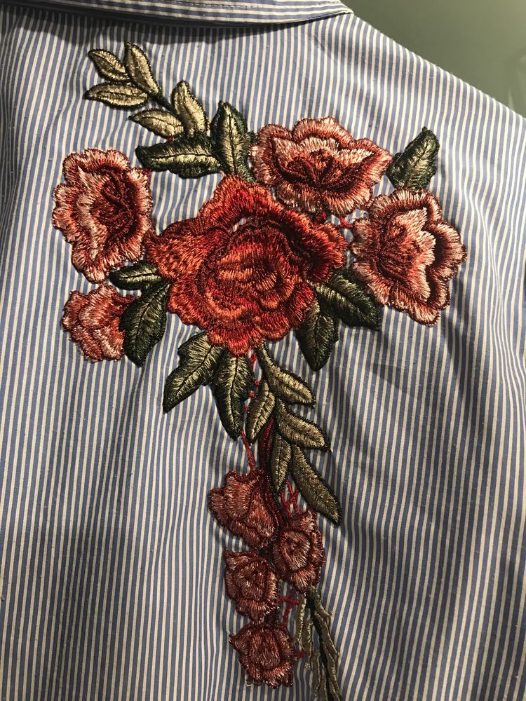 Koszula haftowane kwiaty 44