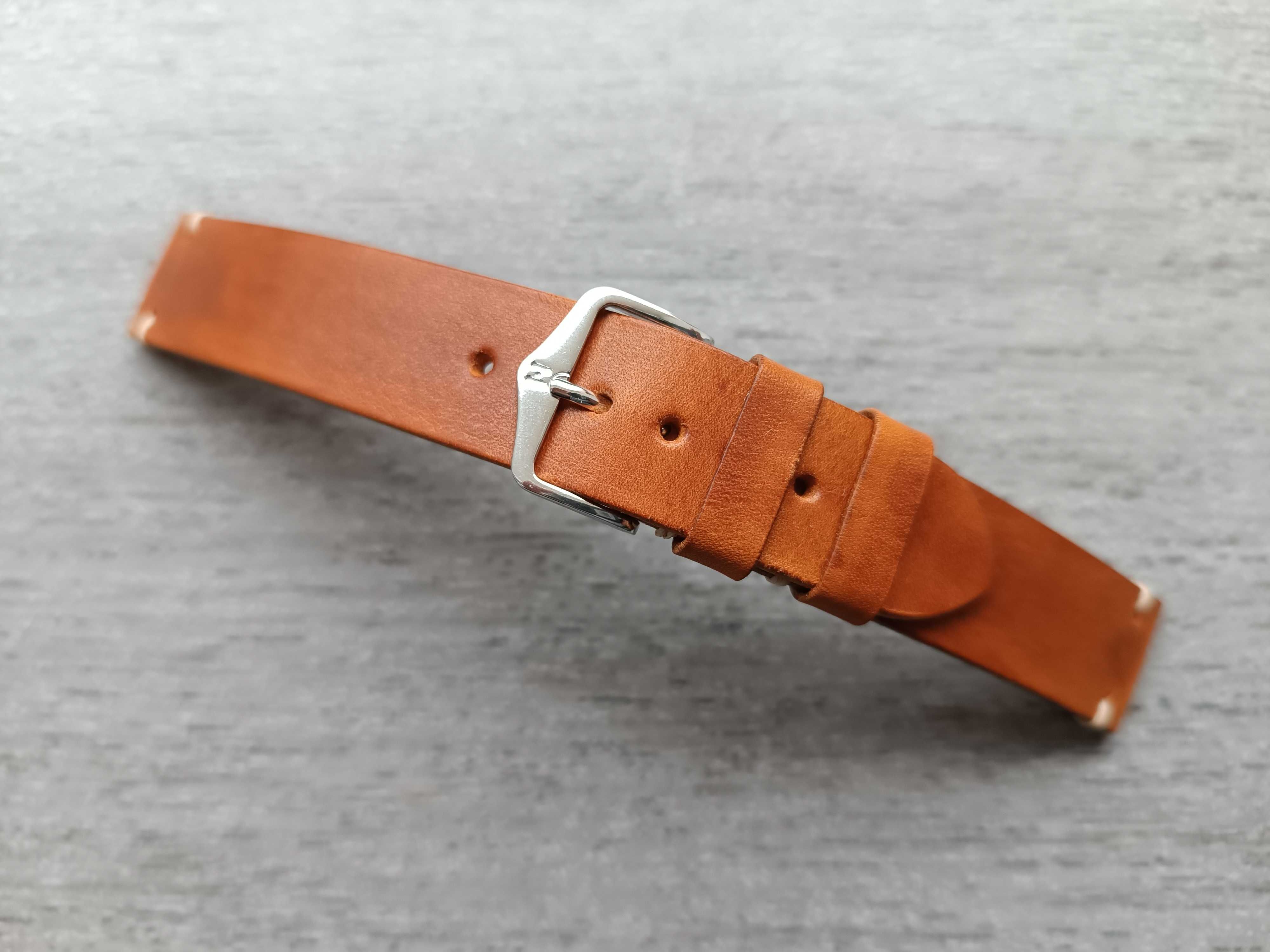 Pasek zegarka 18 mm żółty brąz M