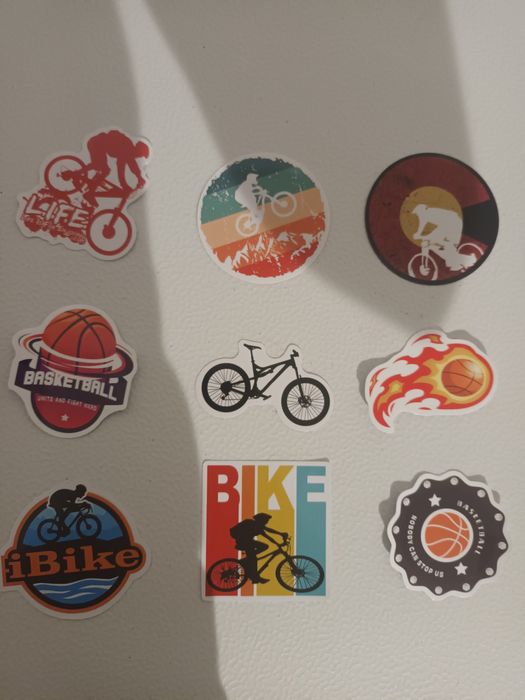 22 stickers de basket e bicicleta