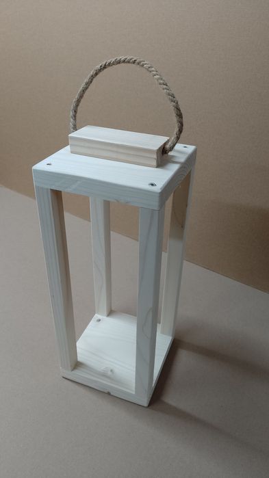 Lampion 8szt drewniany 36cm duży latarnia z drewna KOMPLET PRODUCENT
