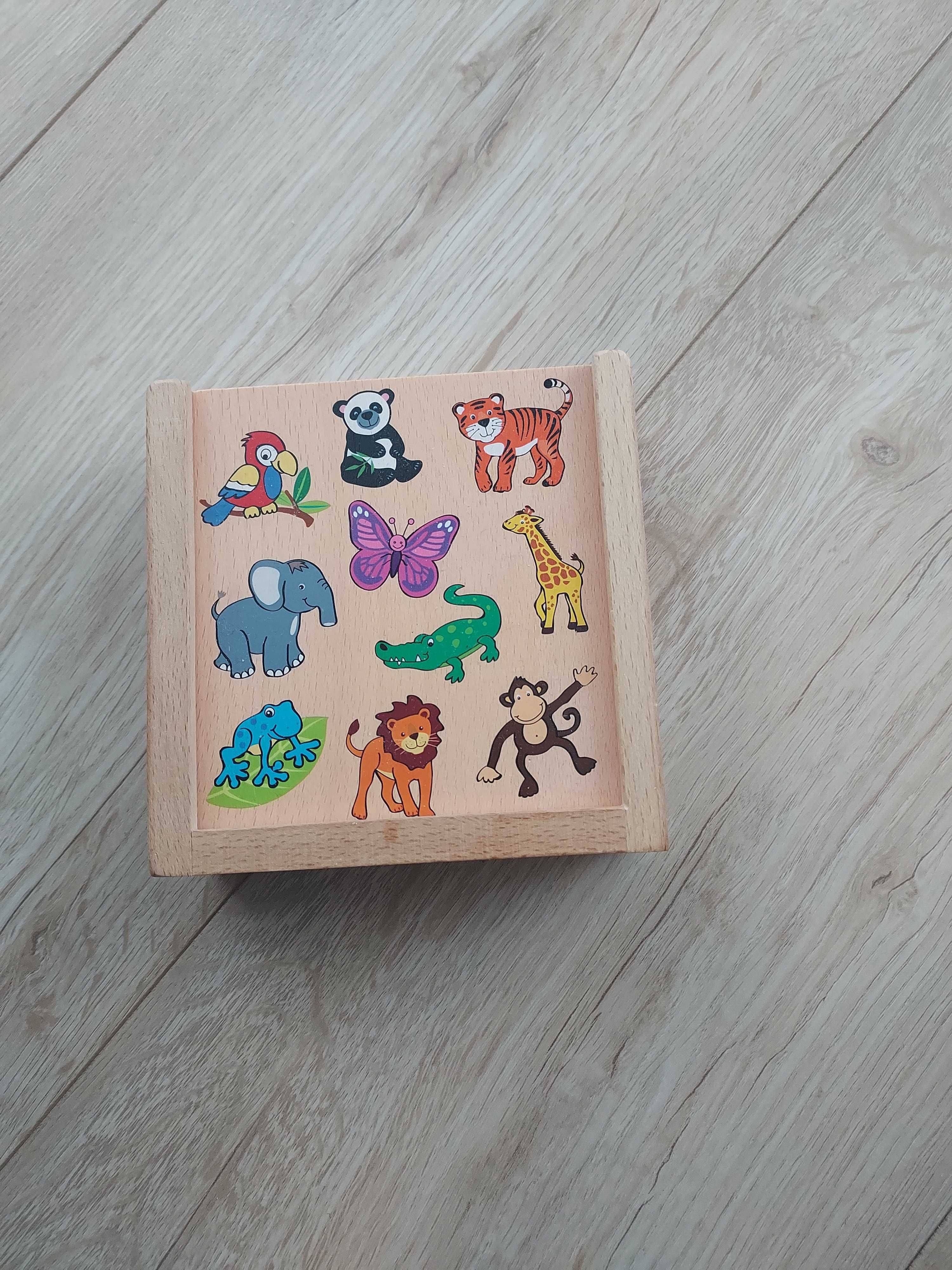 Gra pamięciowa Memory drewniana pudełko
