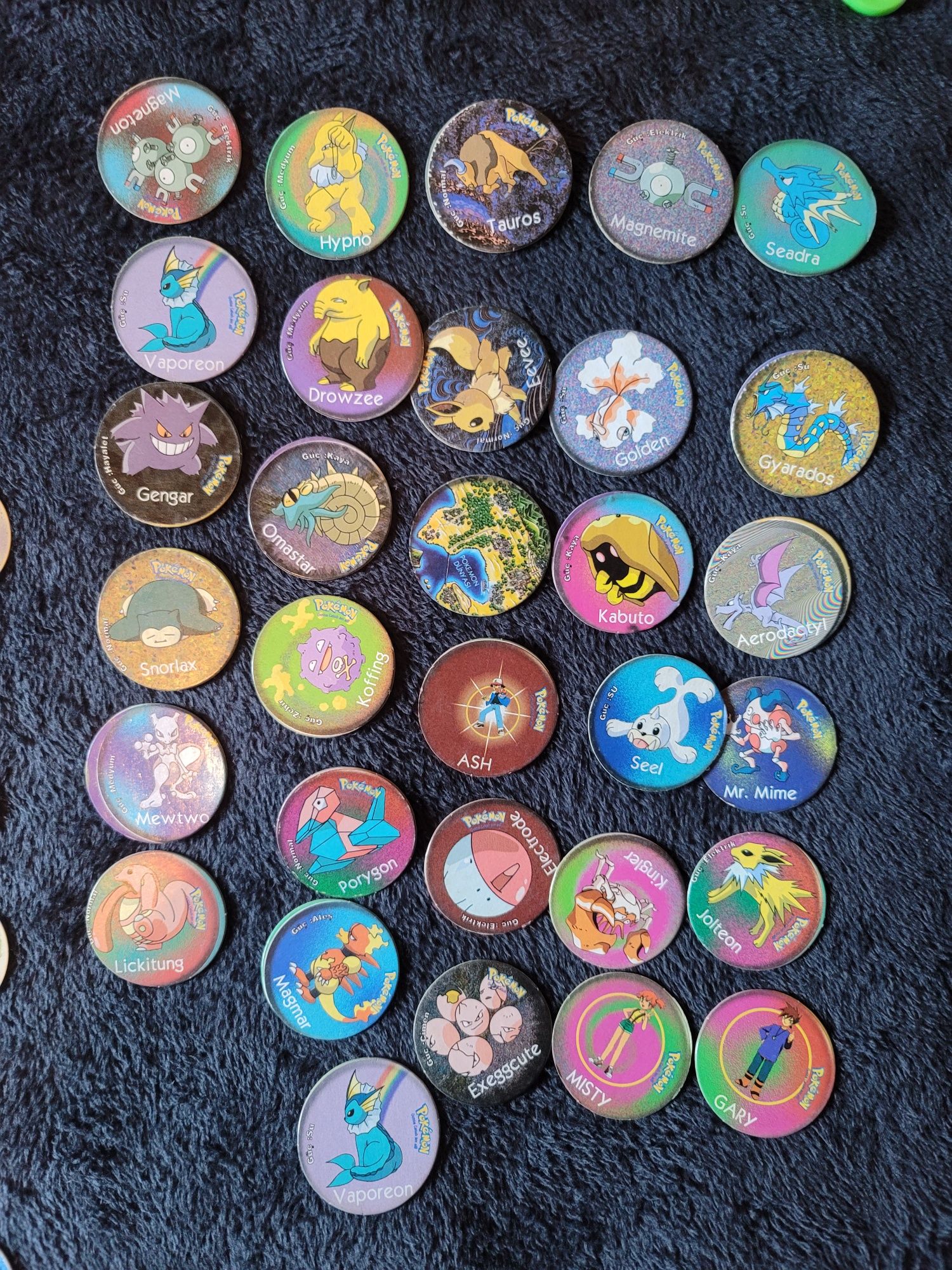 Kolekcja Pokemon Tazo Zapper Duo Tazo Flesz Tazo 101 szt + 31 bootleg