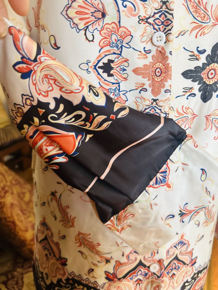 Veste até ao 42 Conjunto Elegante com Estampa Paisley