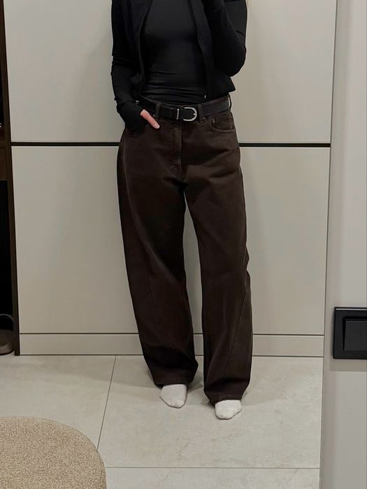 Джинсы шоколадные Baggy Zara