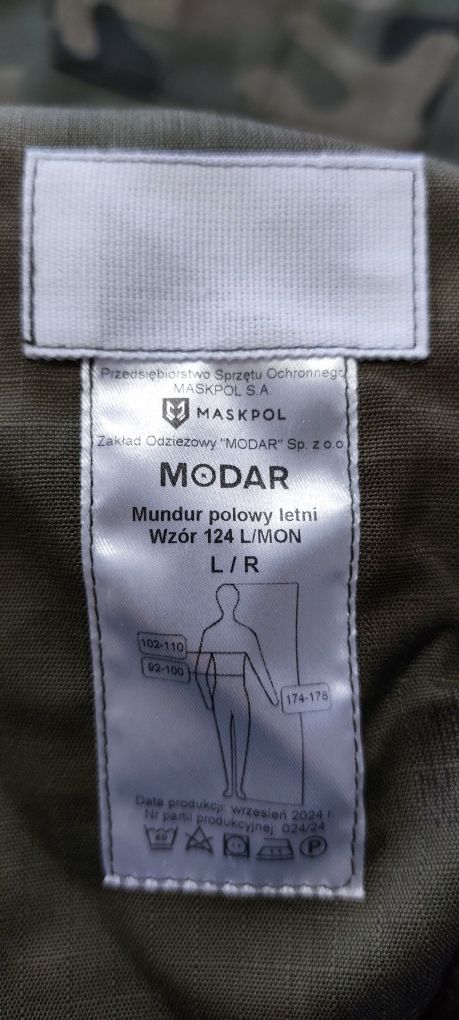 Mundur polowy letni wzór 124 L/MON
L/R