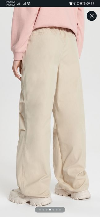 Бавовняні штани парашути вільного крою