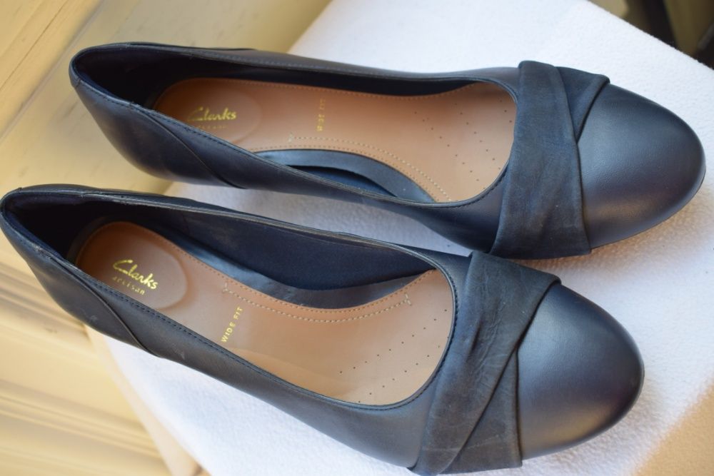 кожаные туфли балетки Clarks р.43 28 см мокасины р.11 1|2 лодочки