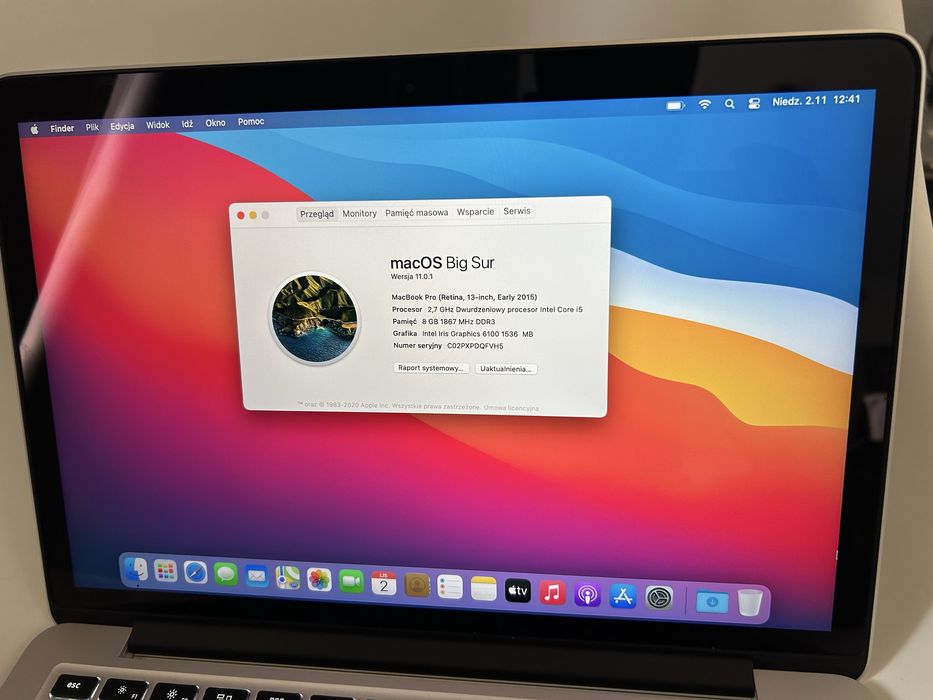 MacBook Pro 13 A1502 i5 2.7Ghz 8GB 256GB SSD