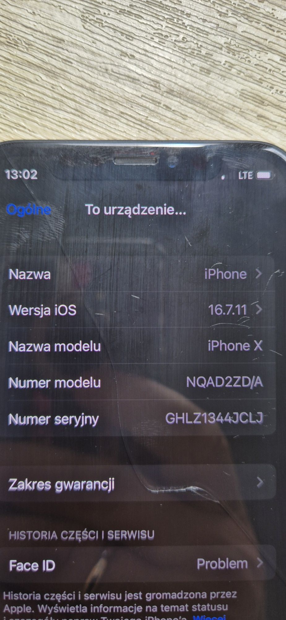 Wyświetlacz do iPhone X. Sprawny.