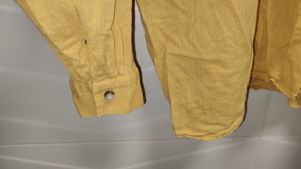 Bluzka Zara Basic r. M koszula musztardowa