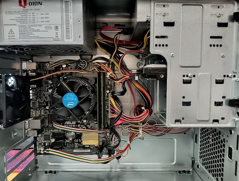 Системний блок на і3 процесорі, DDR4 оперативній пам'яті, HDD, БЖ 500W