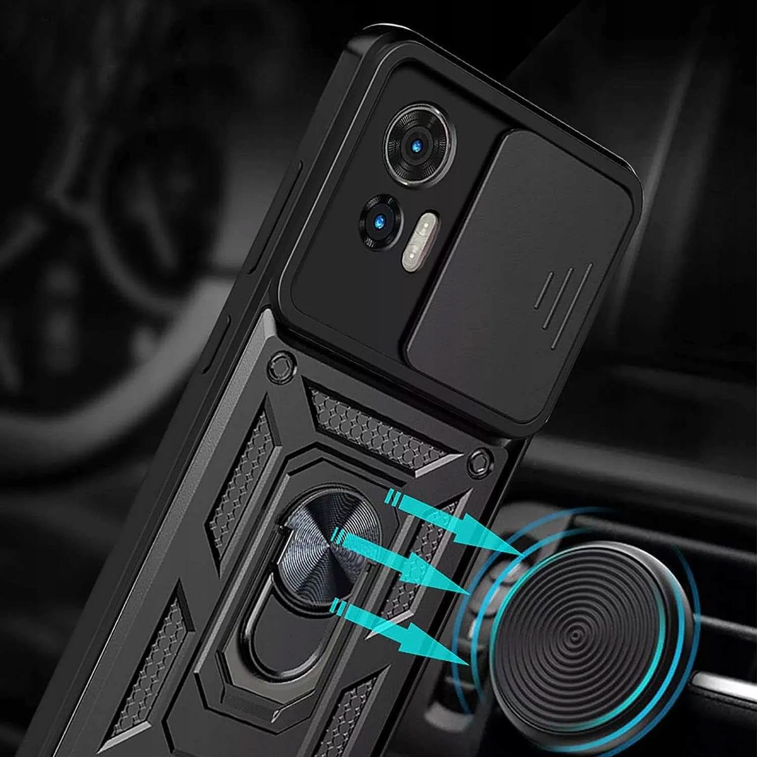 Etui Pancerne Motorola edge 30 Neo CamShield z Podstawką