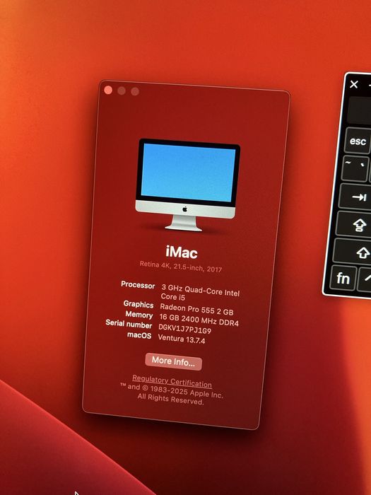 iMac retina 4K 2017 16GB