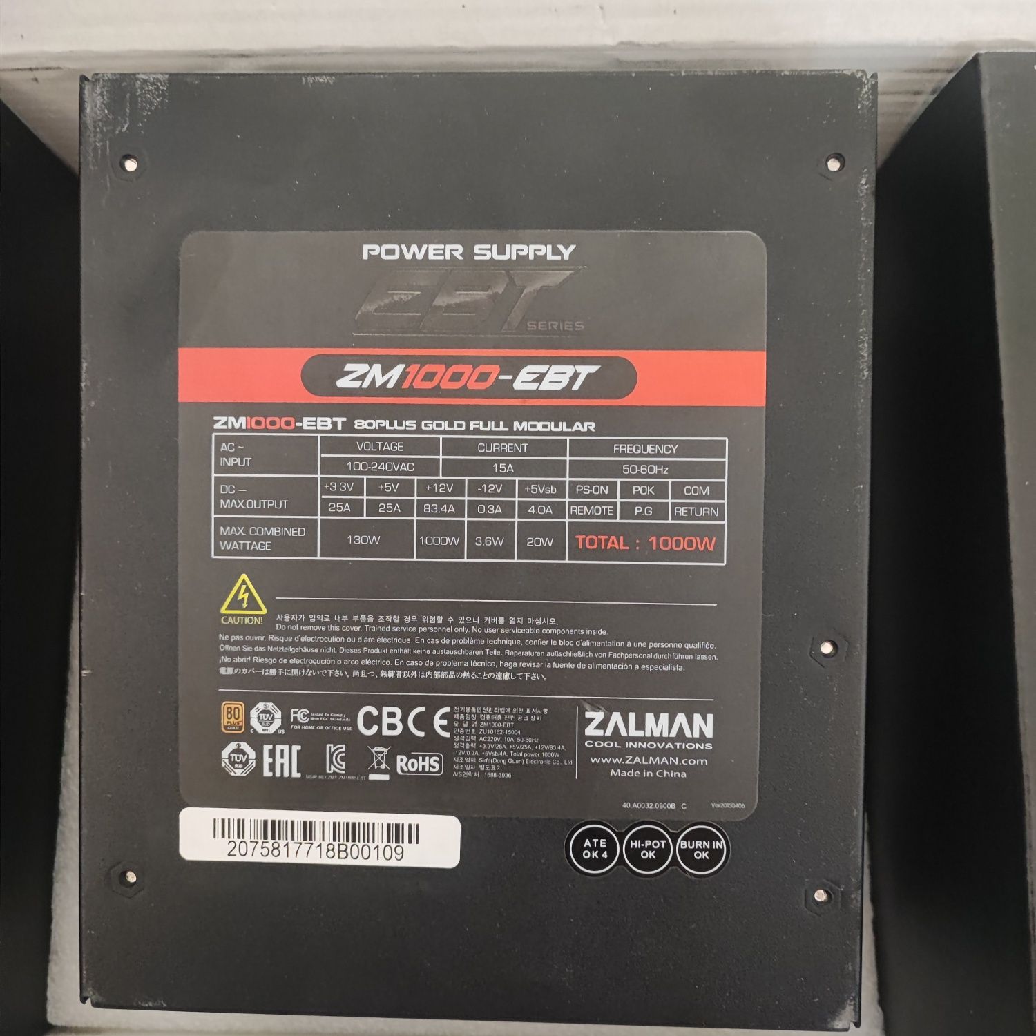 Блок живлення Zalman ZM1000-EBT