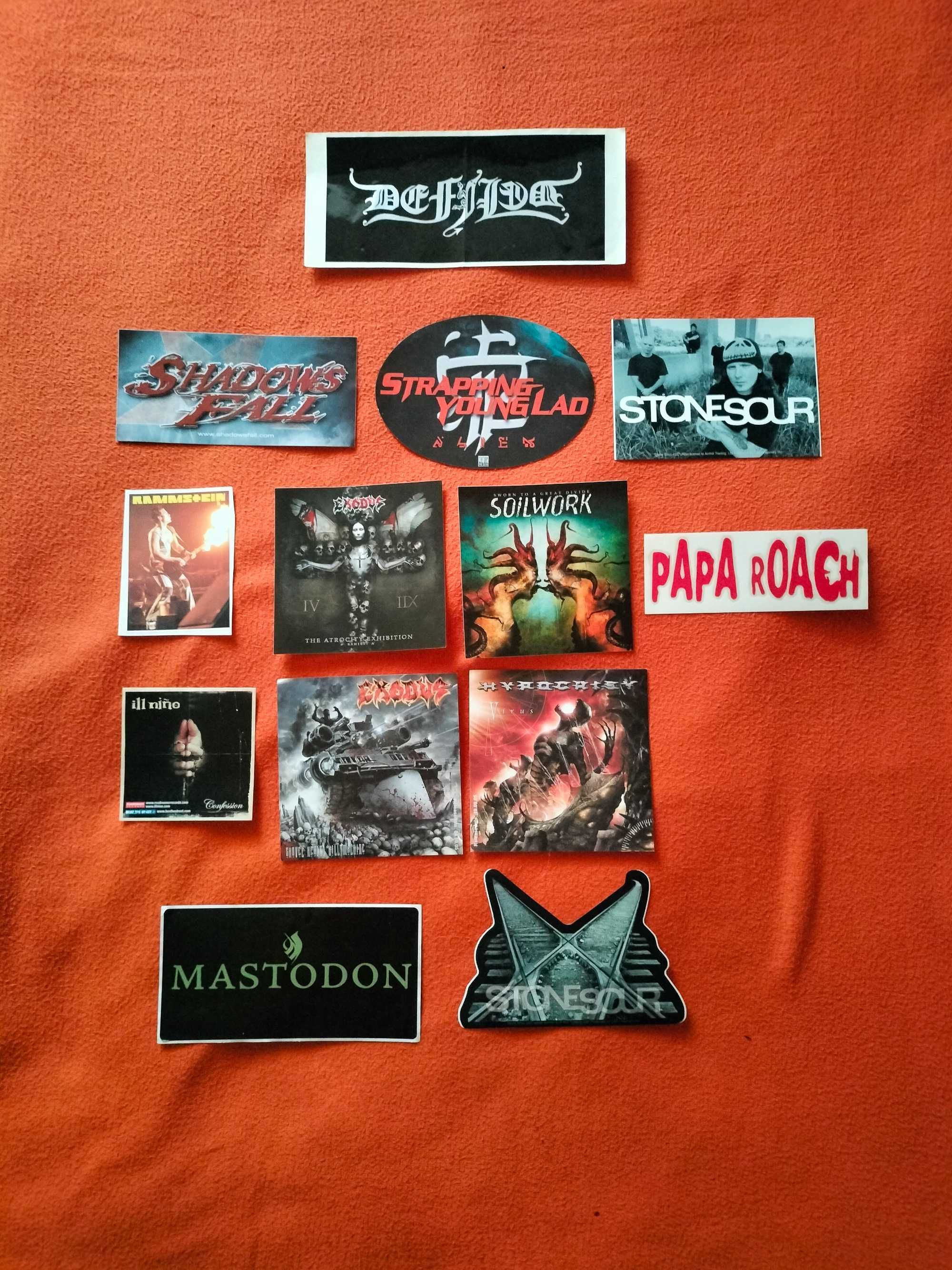 Autocolantes oficiais de bandas de Metal e Rock
