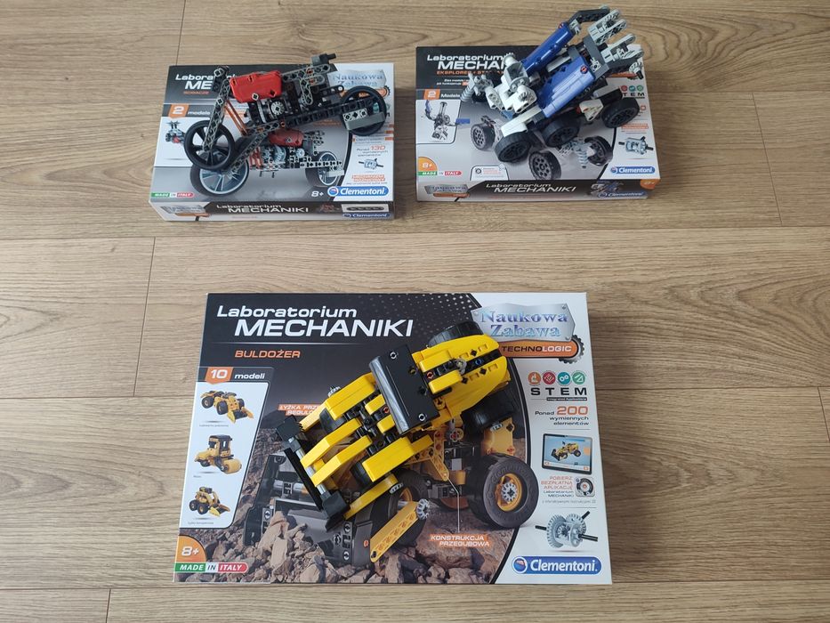 Laboratorium Mechaniki! 3 zestawy klocków Technologic