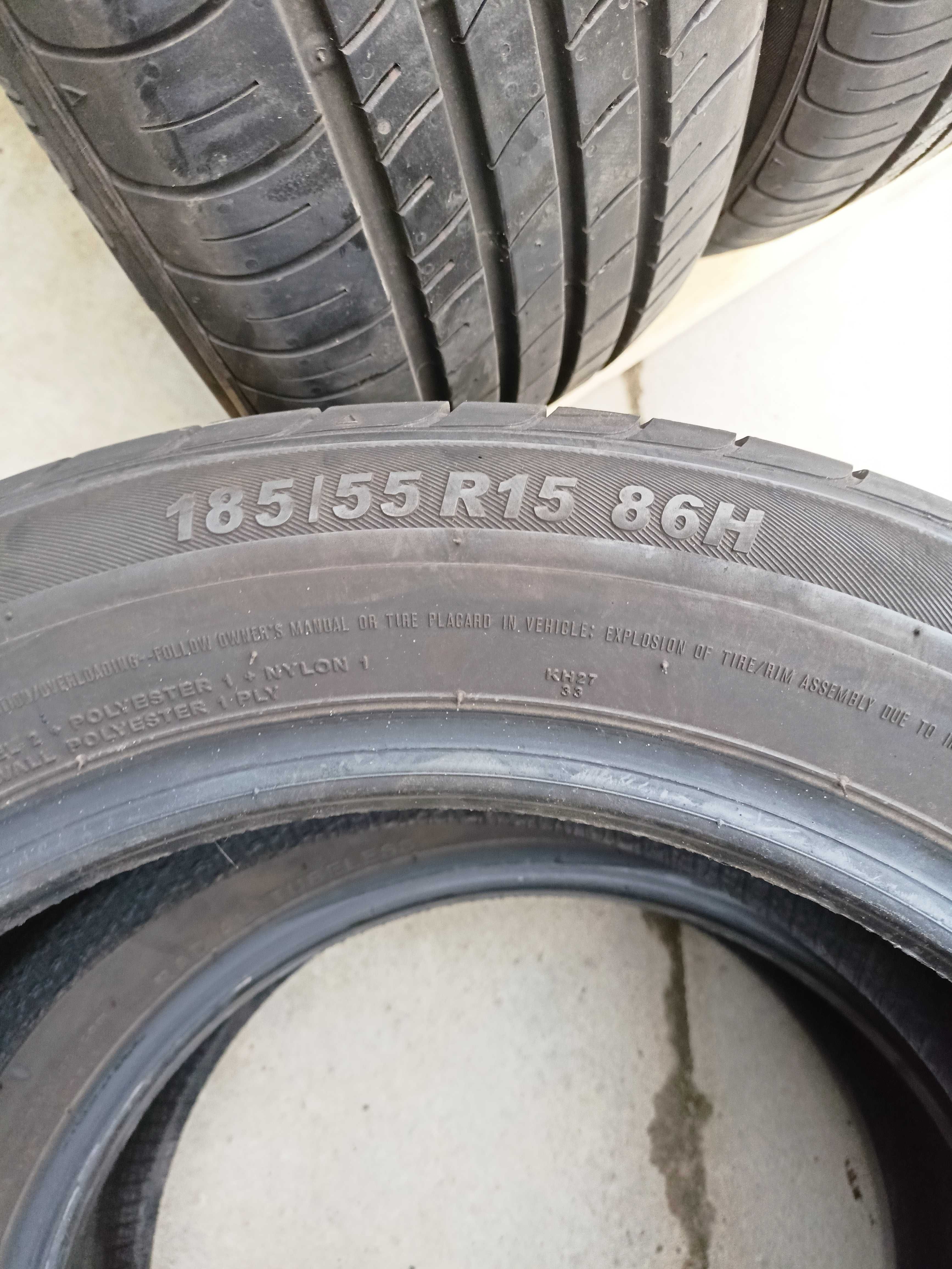 Opony letnie Kumho 185/55 R15 jak nowe duży bieżnik