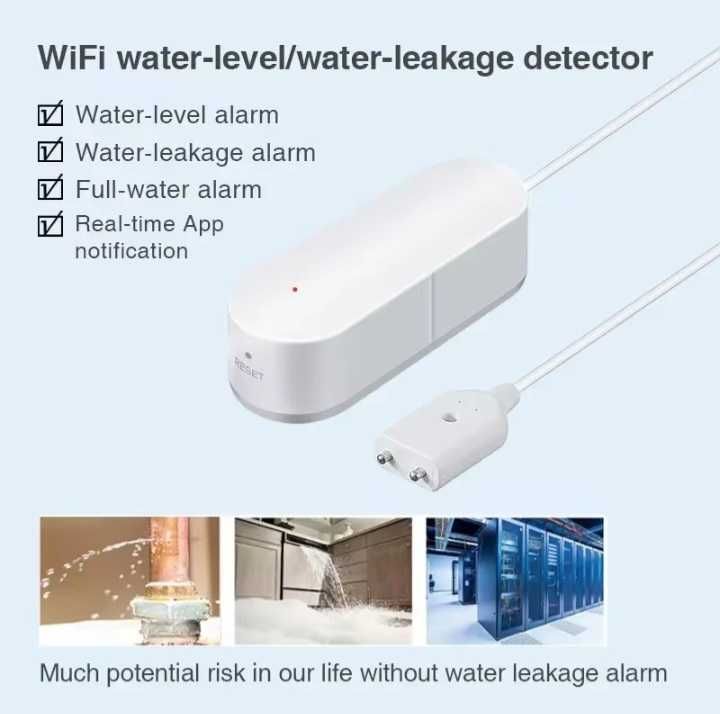 Tuya WiFi czujnik wycieku wody inteligentny domowy detektor