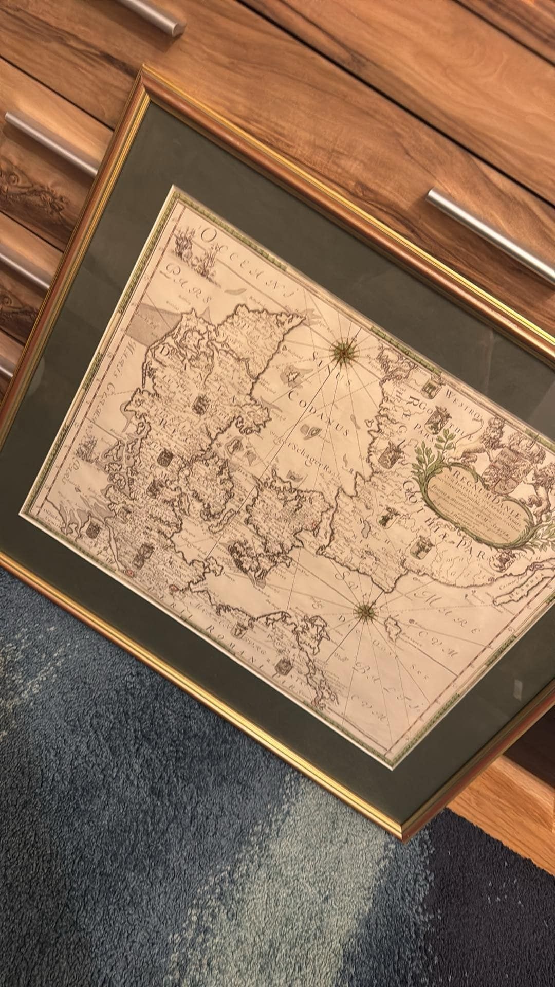 Stare dokumenty(mapa żeglarska) 1660r