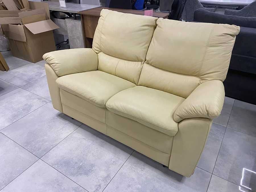 Кожаный диван. Шкіряний диван. Італія, CALIA ITALI. Бежевий диван.