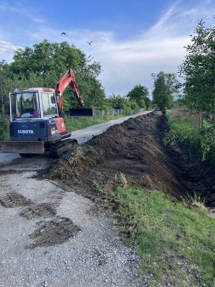 Usługa Kopania korytowania transport piasek ziemia