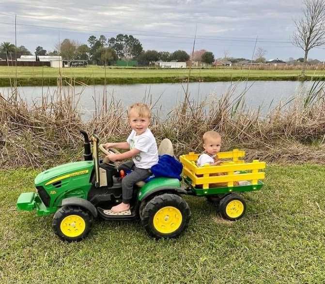 WYSYŁKA! John deere ciągnik z przyczepką traktorek włoski