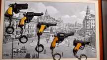 Miniaturas de armas porta-chaves