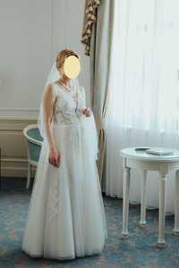 suknia ślubna ciążowa  - wzrost 160cm, szer. pas 92 cm