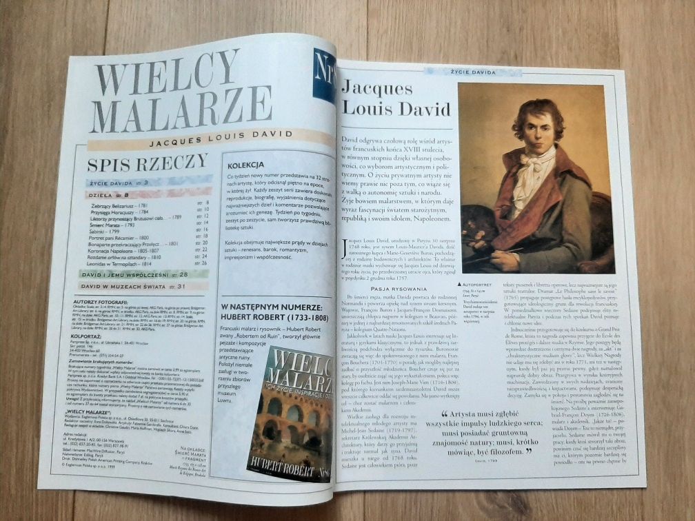 Jacques-Louis David nr 85 - Wielcy malarze