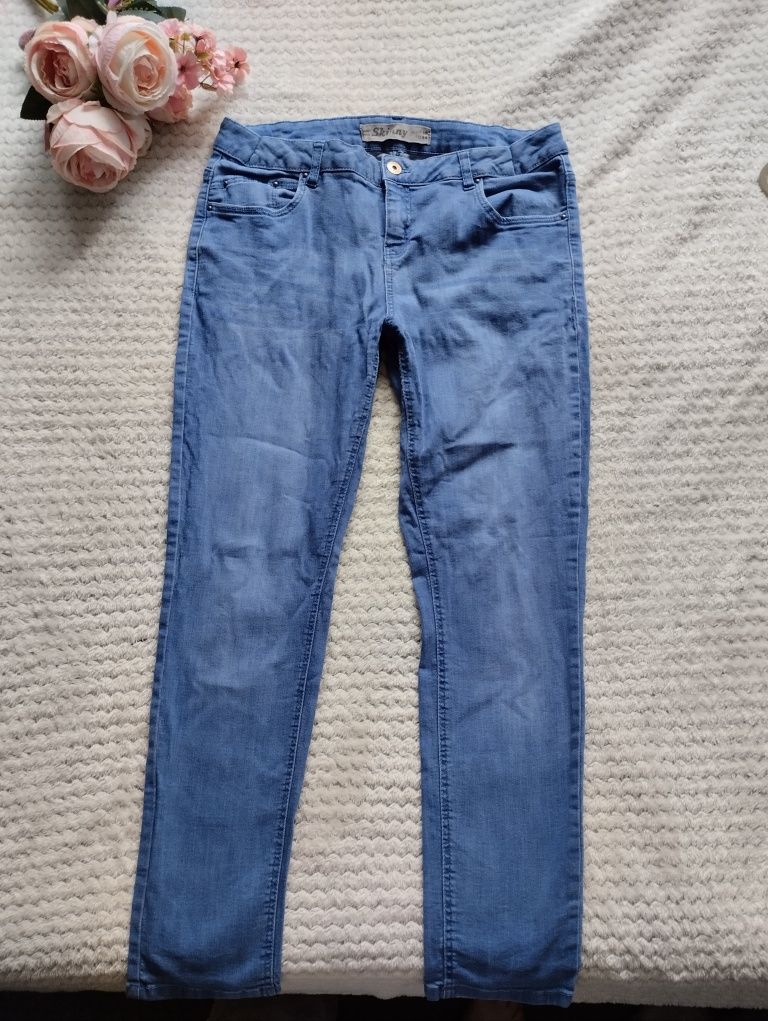 Jeansy skinny z wysokim stanem elastyczne plus size