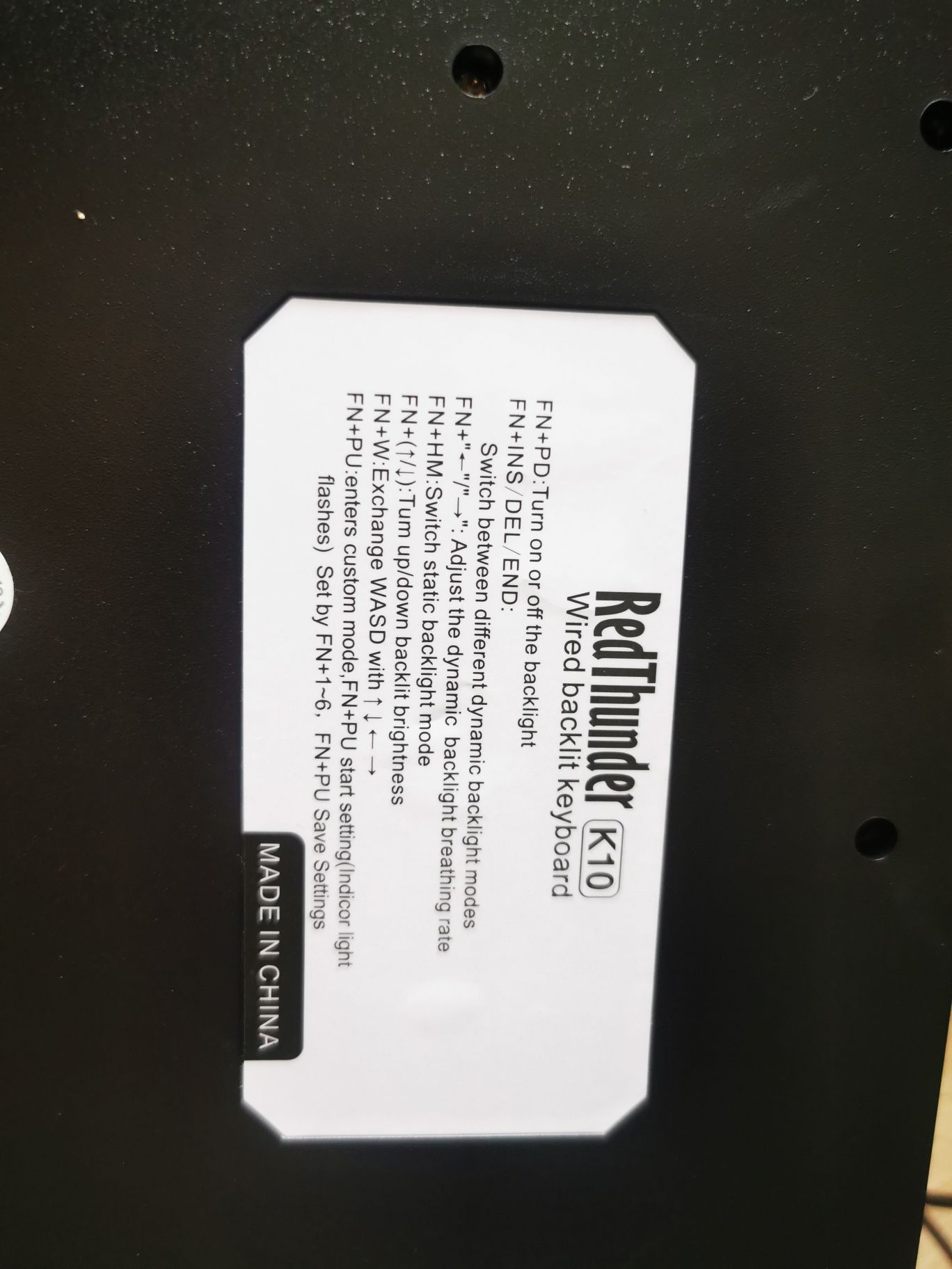 Klawiatura+mysz mechaniczna K10 RedThunder przewodowa Anti-Ghosting 72