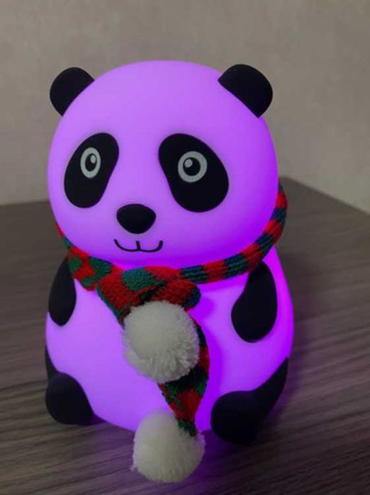Дитячий силіконовий нічник світильник панда