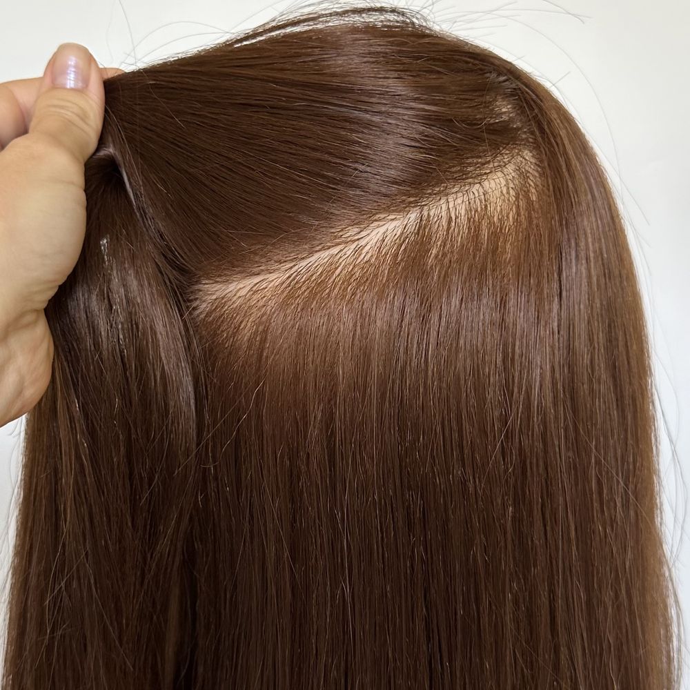 Манекен голова для зачісок з натуральним волоссям учебная стрижки