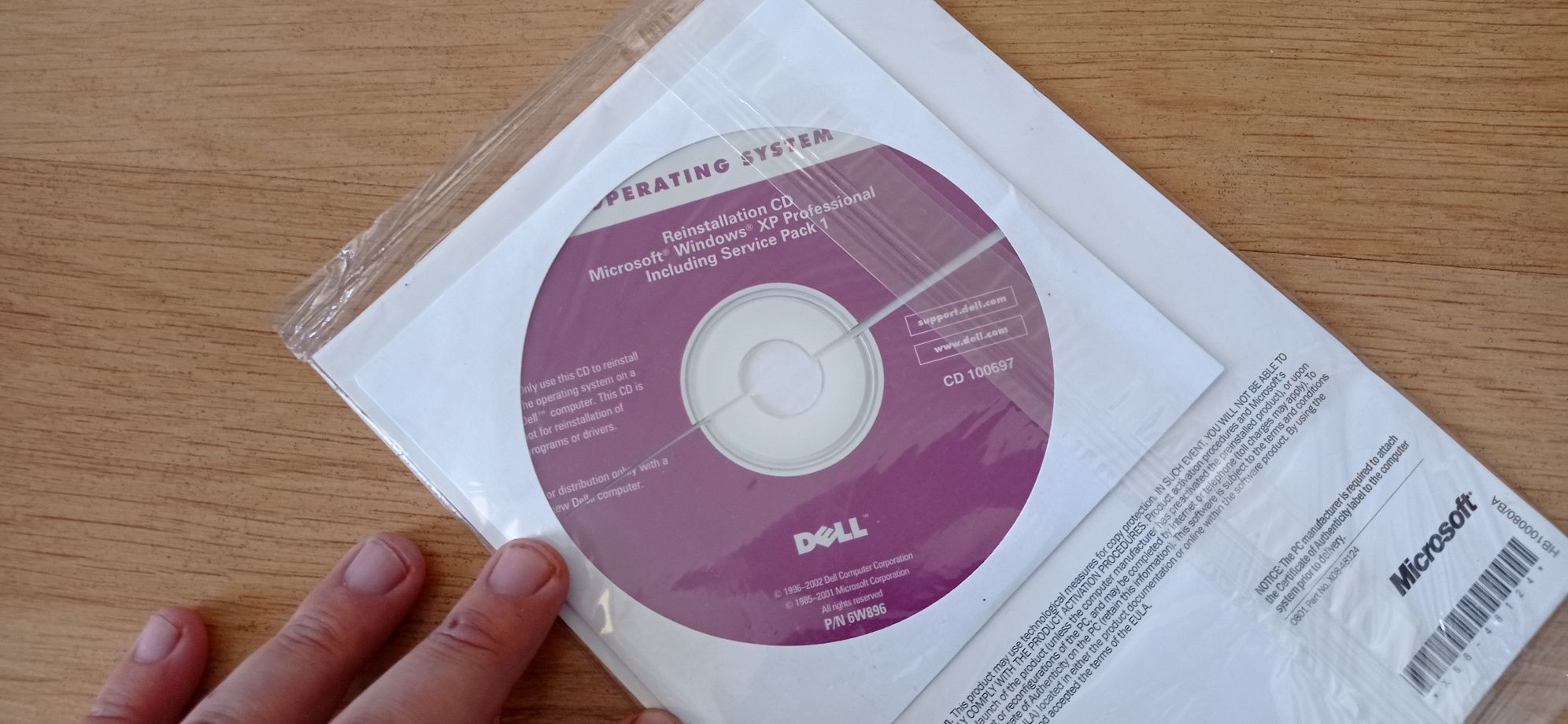 Dysk renistalacyjny Windows XP sp 1 Dell zapakowany