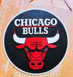 Obraz herb Chciago bulls 3D z drewna