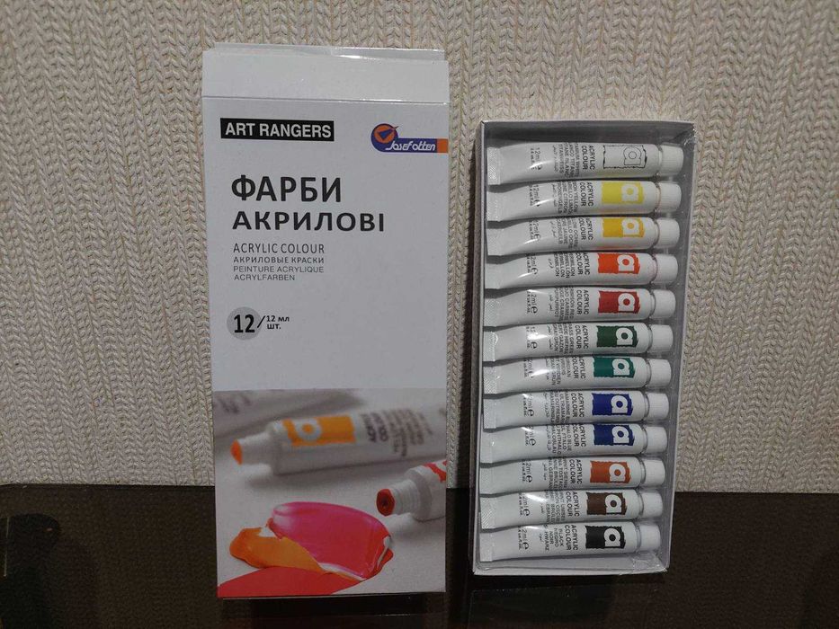 Фарби акрилові 12 кольорів